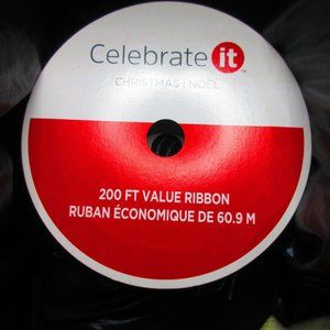 Jumbo Roll Of Gold Wired Ribbon 200 Feet Long